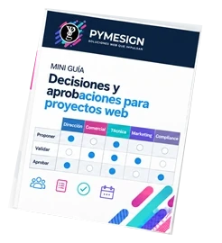 Portada: “Decisiones y aprobaciones para proyectos web”