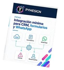 Portada: Integración mínima para CRM, formularios y WhatsApp